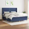 vidaXL Sommier à lattes de lit avec matelas Bleu 80x200 cm Tissu