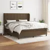 vidaXL Sommier à lattes de lit avec matelas Marron foncé 160x200 cm