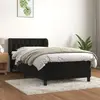 vidaXL Sommier à lattes de lit avec matelas Noir 90x200 cm Velours