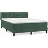 vidaXL Sommier à lattes de lit et matelas Vert foncé 140x200cm Velours