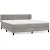 vidaXL Sommier à lattes de lit et matelas Gris clair 180x200cm Velours