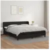 vidaXL Sommier à lattes de lit avec matelas Noir 180x200 cm Similicuir