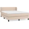 vidaXL Sommier à lattes de lit avec matelas Cappuccino 140x190 cm