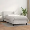 vidaXL Sommier à lattes de lit avec matelas Blanc 90x190 cm Similicuir