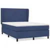 vidaXL Sommier à lattes de lit avec matelas Bleu 140x200 cm Tissu
