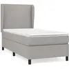 vidaXL Sommier à lattes de lit avec matelas Gris clair 90x200 cm Tissu