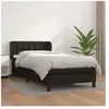 vidaXL Sommier à lattes de lit avec matelas Noir 90x200 cm Similicuir