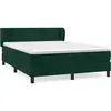 vidaXL Sommier à lattes de lit et matelas Vert foncé 140x190cm Velours