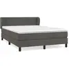 vidaXL Sommier à lattes de lit et matelas Gris foncé 140x200cm Velours