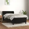 vidaXL Sommier à lattes de lit avec matelas Noir 90x200 cm Velours