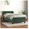 vidaXL Sommier à lattes de lit avec matelas Vert foncé 90x200 cm