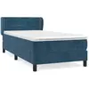 vidaXL Sommier à lattes de lit avec matelas Bleu foncé 90x200 cm