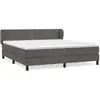 vidaXL Sommier à lattes de lit et matelas Gris foncé 160x200cm Velours