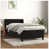 vidaXL Sommier à lattes de lit avec matelas Noir 100x200 cm Velours