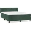 vidaXL Sommier à lattes de lit et matelas Vert foncé 140x190cm Velours