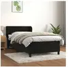 vidaXL Sommier à lattes de lit avec matelas Noir 90x200 cm Velours