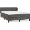 vidaXL Sommier à lattes de lit et matelas Gris foncé 140x200cm Velours