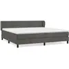 vidaXL Sommier à lattes de lit et matelas Gris foncé 200x200cm Velours