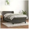 vidaXL Sommier à lattes de lit avec matelas Gris foncé 100x200 cm