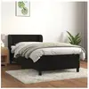 vidaXL Sommier à lattes de lit avec matelas Noir 100x200 cm Velours