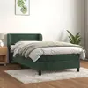 vidaXL Sommier à lattes de lit avec matelas Vert foncé 90x190 cm