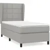 vidaXL Sommier à lattes de lit avec matelas Gris clair 80x200 cm Tissu