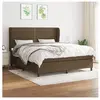 vidaXL Sommier à lattes de lit avec matelas Marron foncé 180x200 cm