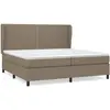 vidaXL Sommier à lattes de lit avec matelas Taupe 200x200 cm Tissu