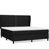 vidaXL Sommier à lattes de lit avec matelas Noir 160x200 cm Tissu