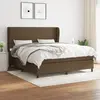 vidaXL Sommier à lattes de lit avec matelas Marron foncé 180x200 cm