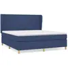 vidaXL Sommier à lattes de lit avec matelas Bleu 160x200 cm Tissu