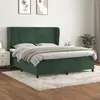 vidaXL Sommier à lattes de lit et matelas Vert foncé 180x200cm Velours
