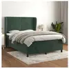vidaXL Sommier à lattes de lit et matelas Vert foncé 140x190cm Velours