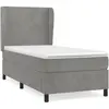 vidaXL Sommier à lattes de lit et matelas Gris clair 80x200 cm Velours
