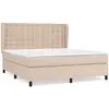 vidaXL Sommier à lattes de lit avec matelas Cappuccino 180x200 cm