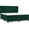 vidaXL Sommier à lattes de lit et matelas Vert foncé 160x200cm Velours
