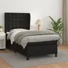 vidaXL Sommier à lattes de lit avec matelas Noir 100x200 cm Similicuir