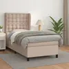 vidaXL Sommier à lattes de lit avec matelas Cappuccino 90x190 cm