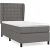 vidaXL Sommier à lattes de lit avec matelas Gris 80x200 cm Similicuir