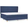 vidaXL Sommier à lattes de lit avec matelas Bleu 200x200 cm Tissu