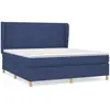 vidaXL Sommier à lattes de lit avec matelas Bleu 160x200 cm Tissu