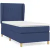 vidaXL Sommier à lattes de lit avec matelas Bleu 80x200 cm Tissu