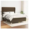 vidaXL Sommier à lattes de lit avec matelas Marron foncé 140x190 cm