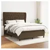 vidaXL Sommier à lattes de lit avec matelas Marron foncé 140x200 cm