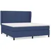 vidaXL Sommier à lattes de lit avec matelas Bleu 180x200 cm Tissu