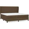vidaXL Sommier à lattes de lit avec matelas Marron foncé 200x200 cm