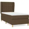 vidaXL Sommier à lattes de lit avec matelas Marron foncé 90x190 cm