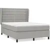 vidaXL Sommier à lattes de lit avec matelas Gris clair 140x190cm Tissu