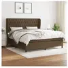 vidaXL Sommier à lattes de lit avec matelas Marron foncé 180x200 cm