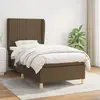 vidaXL Sommier à lattes de lit avec matelas Marron foncé 100x200 cm